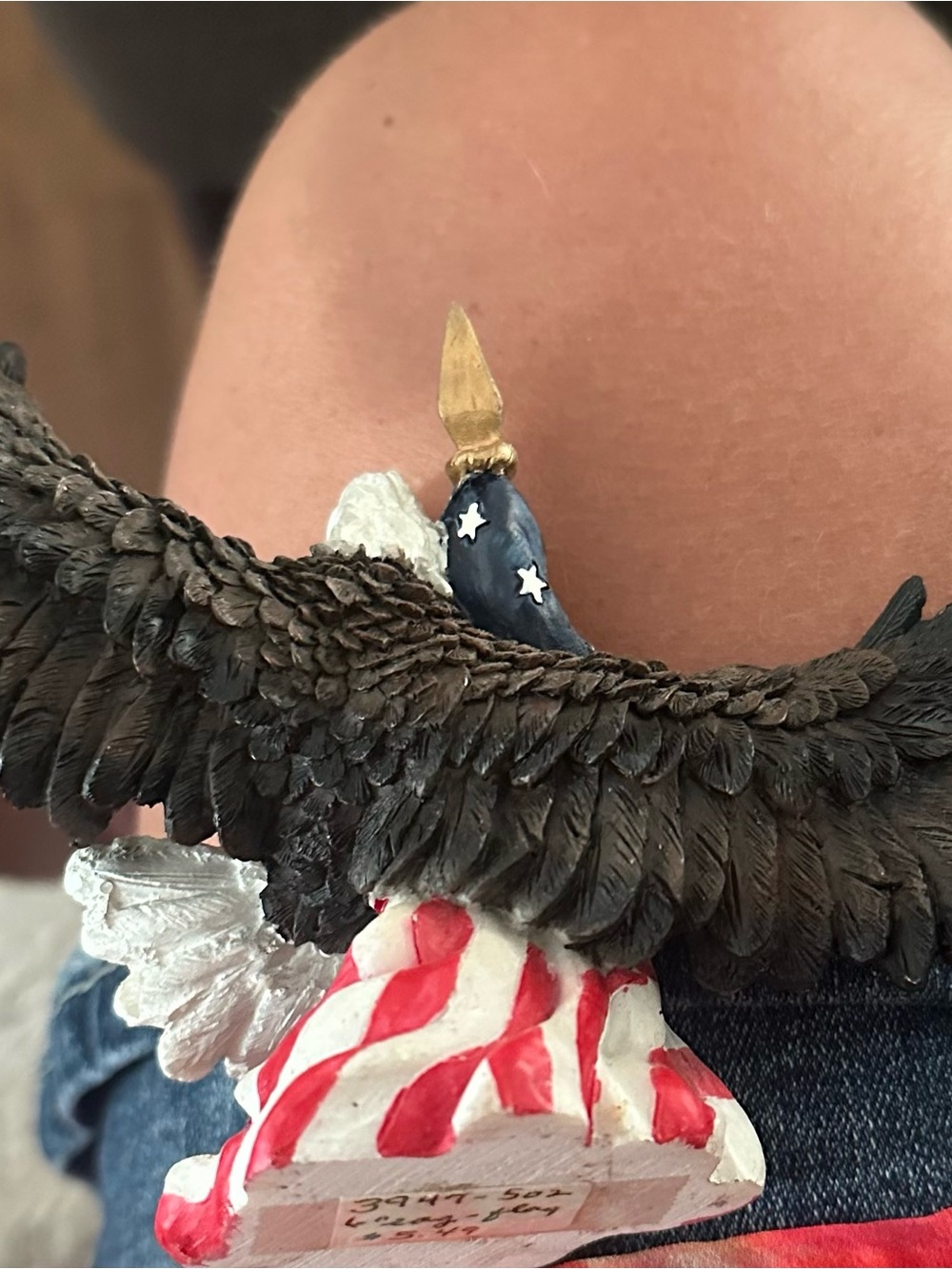Patriotic Eagle Bird Figurine - Red, White & Blue